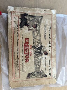 The New Erector Vintage Manual - Red and Cream Cover